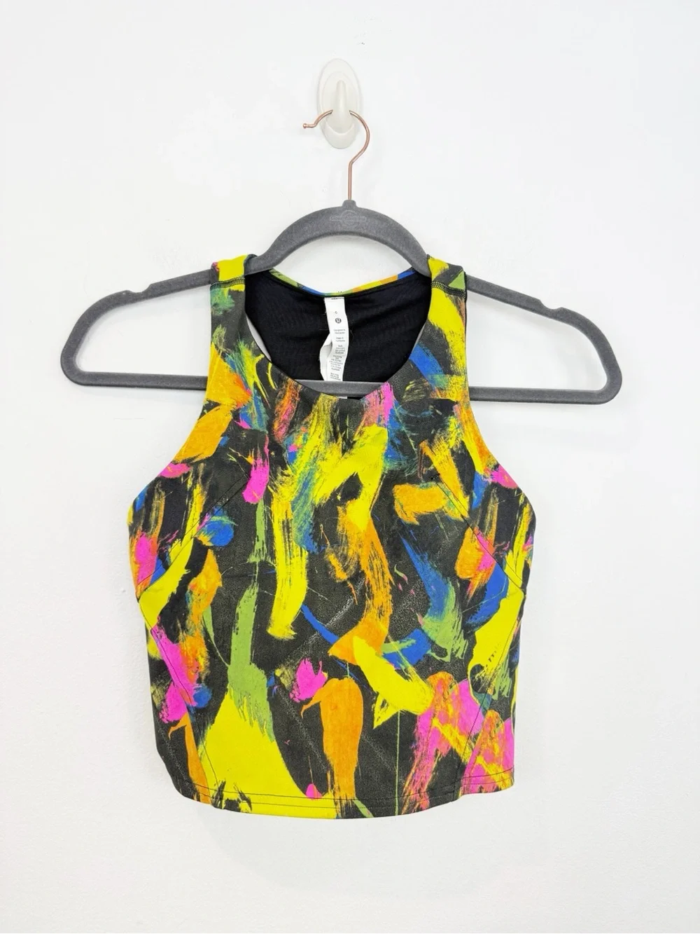 Lululemon Invigorate Training Tank Top Undertone Black Multi Size 6
